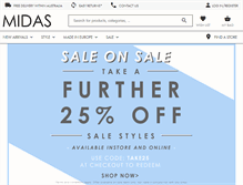 Tablet Screenshot of midasshoes.com.au